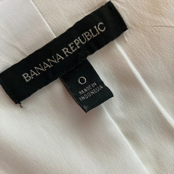 Banana Republic White Sleeveless Button Front A-Line Dress sz 0 - Picture 4 of 14